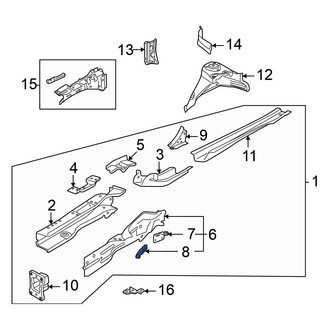 Volkswagen OE - Front Left Frame Side Member Reinforcement Bracket