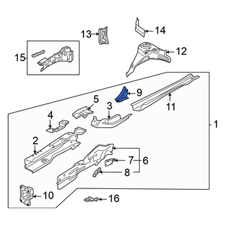 Volkswagen OE - Front Left Frame Side Member Reinforcement