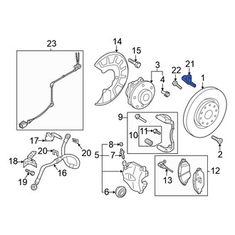 Volkswagen OE - Front Right ABS Wheel Speed Sensor