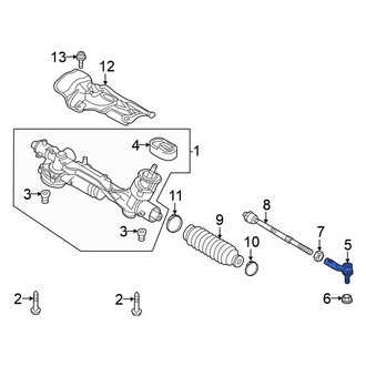 Volkswagen OE - Inner Steering Tie Rod End