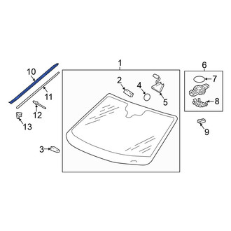 Volkswagen OE - Front Left Windshield Molding