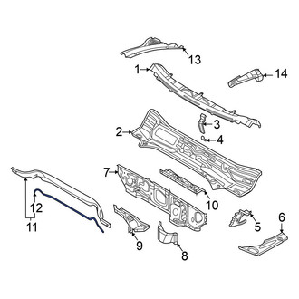 Volkswagen OE - Cowl Water Deflector Seal