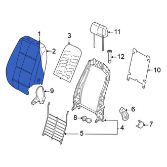 Volkswagen OE - Front Right Seat Back Cushion Cover