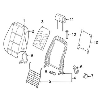 Volkswagen OE - Seats & Tracks - Front Seat Components (Passenger Side Seat Back Components), (S)