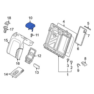 Volkswagen OE - Rear Right Outer Headrest