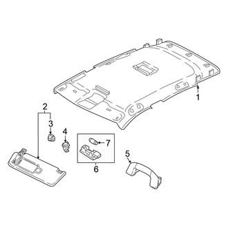 Volkswagen OE - Roof - Interior Trim (W/O Sunroof), (S / SE / SEL)