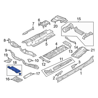 Volkswagen OE - Rear Left Inner Floor Pan Splash Shield