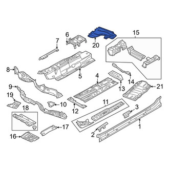 Volkswagen OE - Rear Right Outer Floor Pan Splash Shield