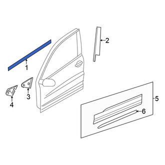 Volkswagen OE - Rear Left Door Belt Molding