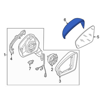 Volkswagen OE - Front Left Door Mirror Cover