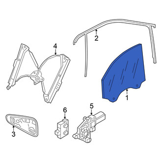 Volkswagen OE - Front Left Door Glass