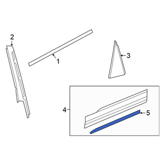 Volkswagen OE - Rear Left Door Molding