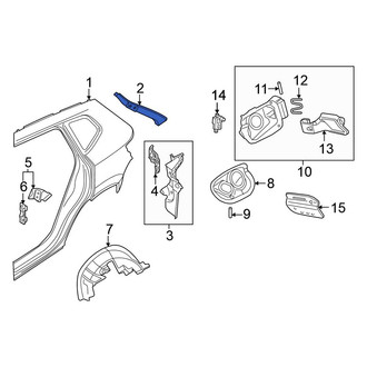 Volkswagen OE - Rear Left Quarter Panel Gutter