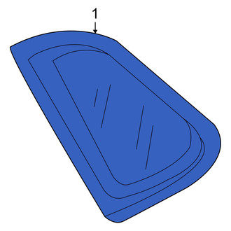 Volkswagen OE - Rear Left Quarter Glass