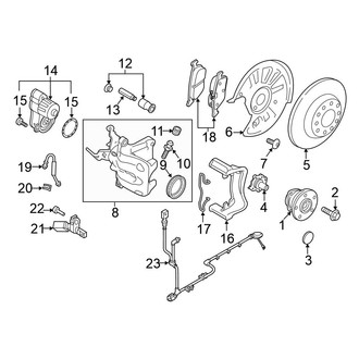 Volkswagen OE - Rear Suspension - Brake Components (FWD)