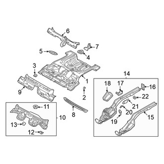 Volkswagen OE - Rear Body & Floor - Floor & Rails (FWD)