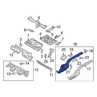 Volkswagen OE - Rear Left Frame Side Member Assembly