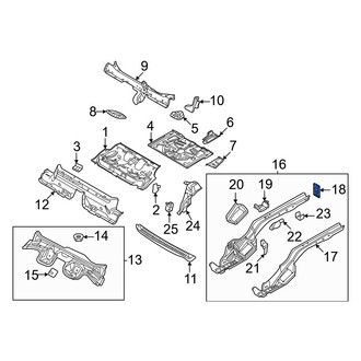 Volkswagen OE - Rear Right Frame Rail End