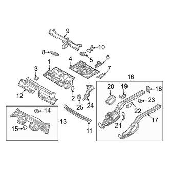 Volkswagen OE - Rear Body & Floor - Floor & Rails (AWD)