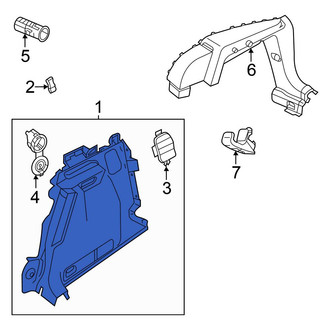 Volkswagen OE - Rear Left Lower Interior Quarter Panel Trim Panel