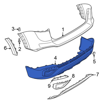 Volkswagen OE - Rear Upper Bumper Cover