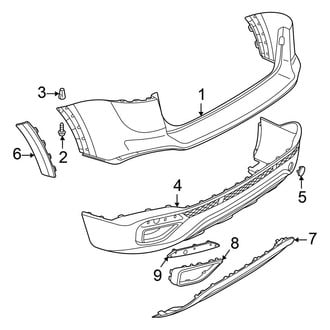 Volkswagen OE - Rear Bumper - Bumper & Components (Cover and Components)