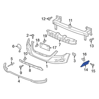 Volkswagen OE - Front Left Bumper Guide
