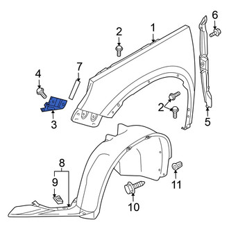 Volkswagen OE - Left Fender Bracket