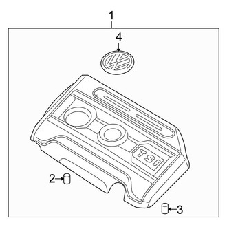 Volkswagen OE - Engine / Transaxle - Engine Appearance Cover (Gas)