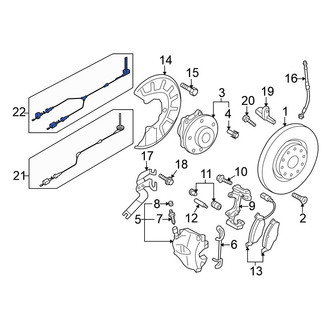 Volkswagen OE - Front Left ABS Wheel Speed Sensor Wiring Harness