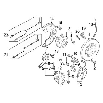 Volkswagen OE - Front Suspension - Brake Components (Gas)
