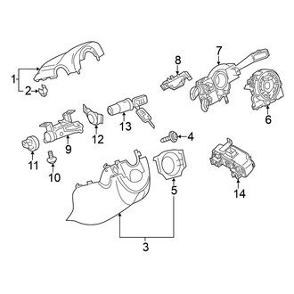 Volkswagen OE - Steering Column - Shroud, Switches & Levers (Gas)