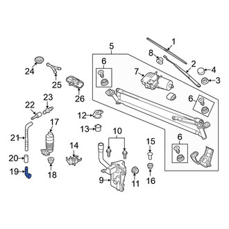 Volkswagen OE - Front Windshield Washer Hose Connector