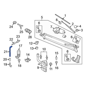 Volkswagen OE - Front Windshield Washer Hose