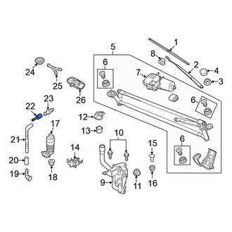 Volkswagen OE - Liftgate Washer Hose Adapter