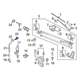 Volkswagen OE - Front Windshield Washer Hose Connector