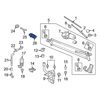 Volkswagen OE - Front Windshield Washer Nozzle