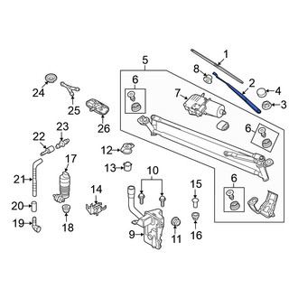 Volkswagen OE - Front Left Wiper Arm