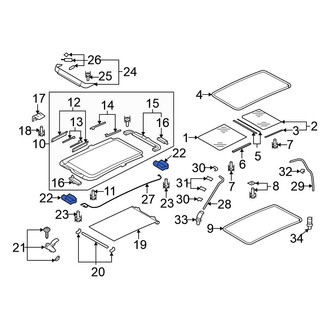 Volkswagen OE - Sunroof Motor