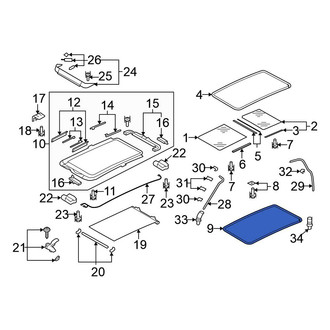 Volkswagen OE - Inner Sunroof Seal