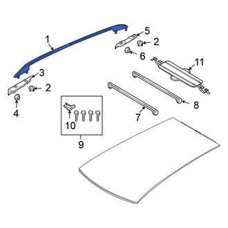 Volkswagen OE - Left Roof Luggage Carrier Side Rail