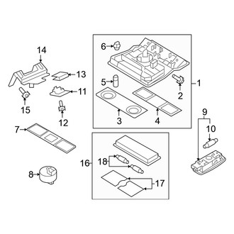 Volkswagen OE - Roof - Interior Lamps (W/O Motion Theft Detection), (Gas)