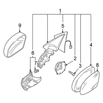 Volkswagen OE - Front Door - Outside Mirrors (Gas)