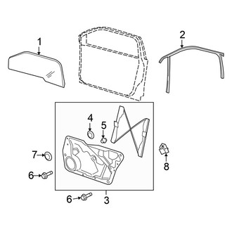 Volkswagen OE - Front Door - Glass & Hardware (Gas)