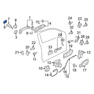 Volkswagen OE - Front Left Outer Interior Door Handle Trim