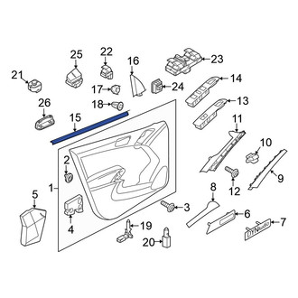 Volkswagen OE - Front Left Door Window Belt Weatherstrip