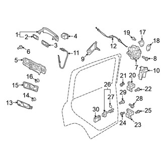 Volkswagen OE - Rear Door - Lock & Hardware (Gas)