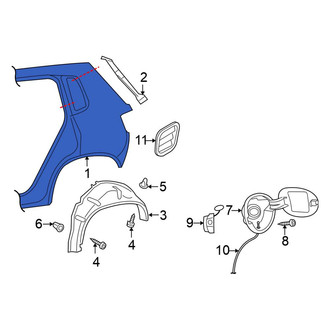 Volkswagen OE - Rear Left Outer Quarter Panel
