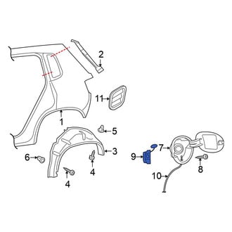 Volkswagen OE - Rear Fuel Filler Door Lock Actuator