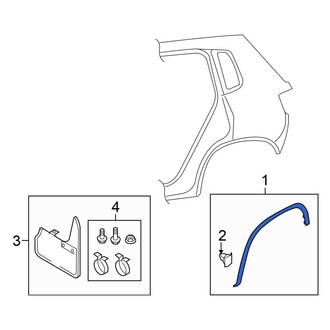 Volkswagen OE - Rear Right Wheel Arch Molding